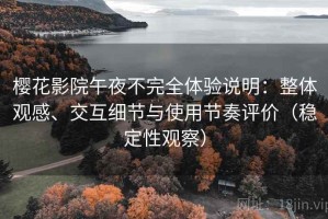 樱花影院午夜不完全体验说明：整体观感、交互细节与使用节奏评价（稳定性观察）