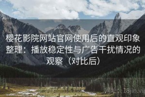 樱花影院网站官网使用后的直观印象整理：播放稳定性与广告干扰情况的观察（对比后）