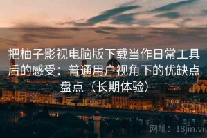 把柚子影视电脑版下载当作日常工具后的感受：普通用户视角下的优缺点盘点（长期体验）