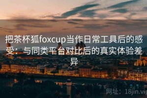 把茶杯狐foxcup当作日常工具后的感受：与同类平台对比后的真实体验差异