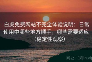 白虎免费网站不完全体验说明：日常使用中哪些地方顺手，哪些需要适应（稳定性观察）