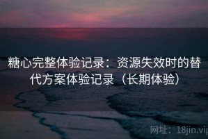 糖心完整体验记录：资源失效时的替代方案体验记录（长期体验）