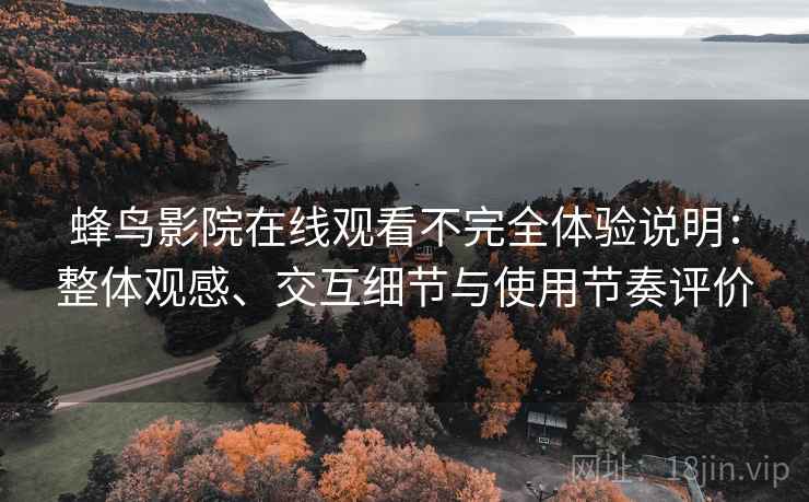 蜂鸟影院在线观看不完全体验说明：整体观感、交互细节与使用节奏评价