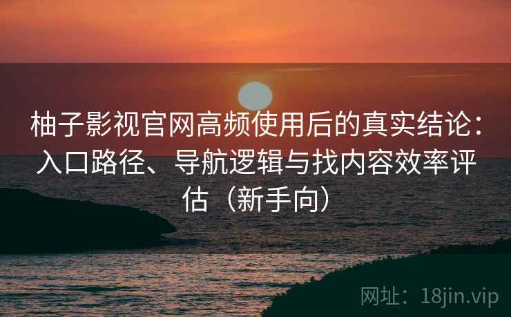 柚子影视官网高频使用后的真实结论：入口路径、导航逻辑与找内容效率评估（新手向）
