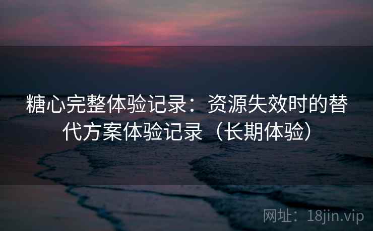 糖心完整体验记录：资源失效时的替代方案体验记录（长期体验）
